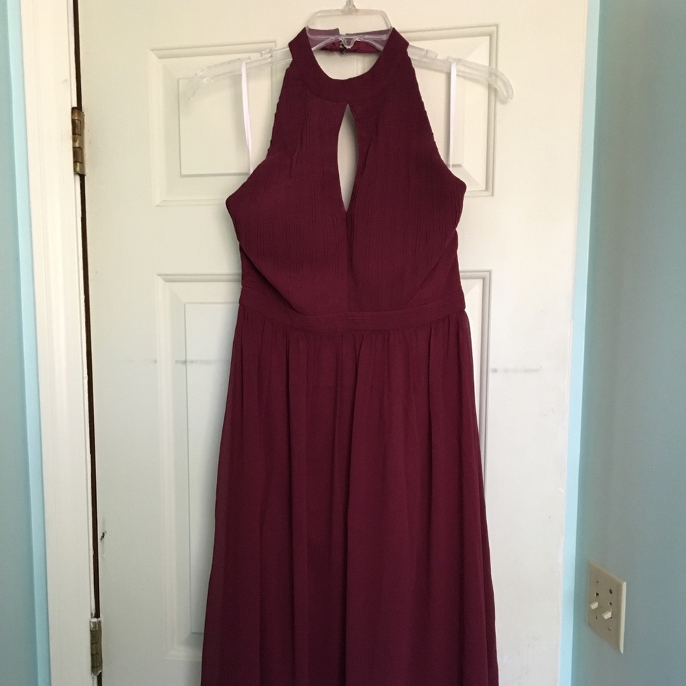 Long Maroon Prom Dress